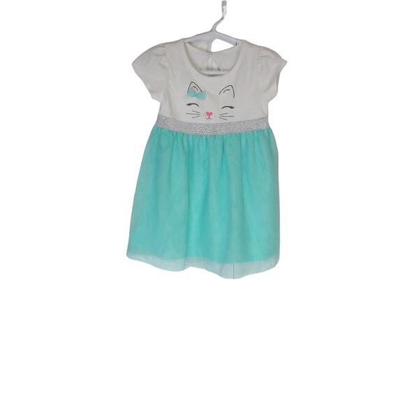 healthtex Other - #11 Healthtex white and green kitty dress
